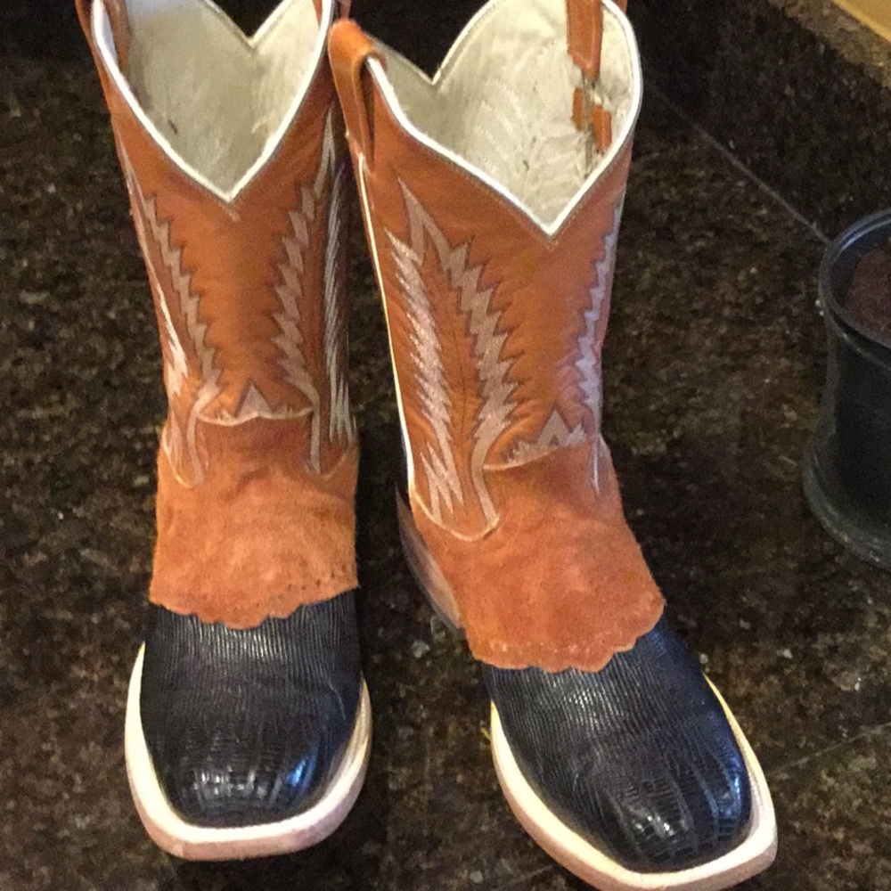 Cowboy boots western rodeo showmanship custom buckaroo cowgirl reining horse sho - Picture 5 of 16